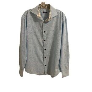 Bespoke Mens Light Blue Shirt size Medium M 100% Cotton